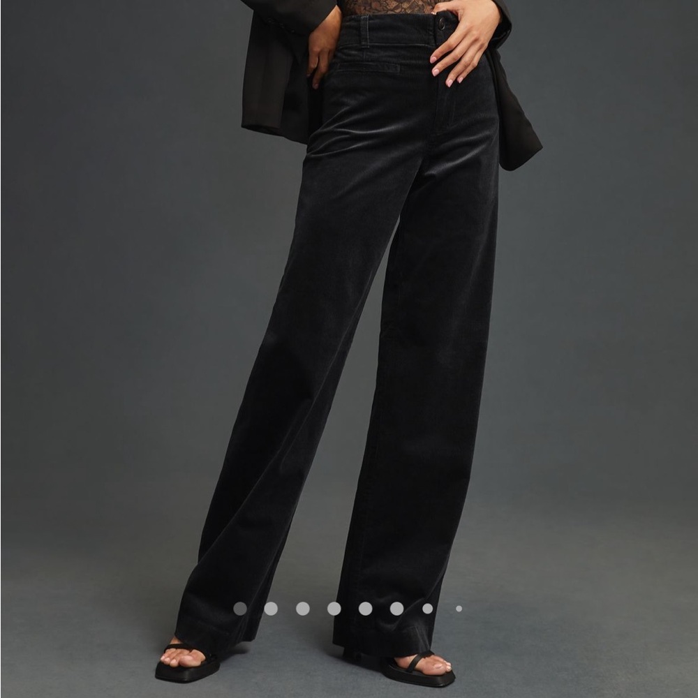 Maeve by Anthropologie The Colette Corduroy Black Pants